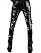 Idopy Men`s Rock Steampunk Lace Up PU Leather Pants Slim Fit