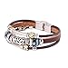 FAIRY COUPLE Vintage Leather Bracelet for Men, Women Alloy Wristband Bracelets Handmade (L13)