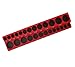 ABN Magnetic Socket Organizer Tray – SAE Standard 3/8in Socket Holder Magnetic Tool Organizer 26 Slot Red Holder
