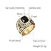 VNOX United States Navy Rings,Marine Corps,USMC,Stainless Steel Gold Plated Black CZ Stone,Size 10