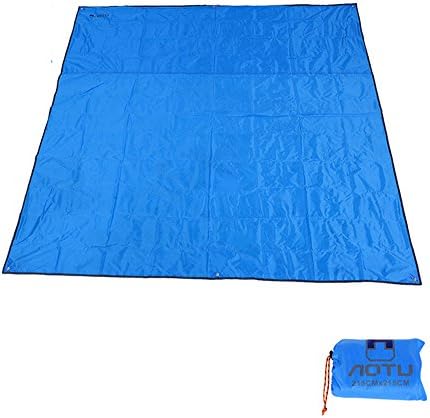 Winis 85"x85" Waterproof Tarps Picnic Blanket Mat Camping Moisture Barrier Outdoor Mutifunctional Tent Tarp Footprint Ground Sheet Mat with Drawstring Carrying Bag