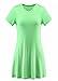 Women's Tunic Tops for Leggings Short Sleeve T-Shirt Dress Summer Loose Fit Casual Tops V-Neck Green XXL