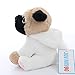 JoyAmigo Pug Stuffed Animal Dog Puppy Soft Cuddly Animal Toy in Easter Bunny Costumes - Super Cute Quality Rabbit Dog Plush Children Easter Basket Stuffers Decoration