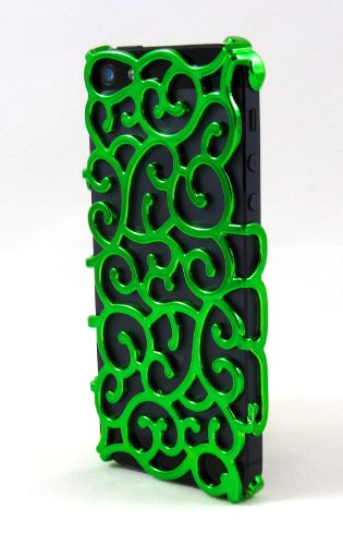 Dynamic - Luxury Fashion Swirl Bird Nest Case For iPhone 5 5S Ultra Thin Case, Slim Cover (Green)
