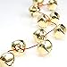 50 Pack 1 Inch Jingle Bells Christmas Gold Jingle Bells for Craft Festival Decoration with 30 Meter Red Cord and 12 Bowknots