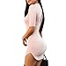 Kwok Dress, Women's Slim Fit Bodycon Half Sleeve Evening Party Cocktail Mini Dress (S)