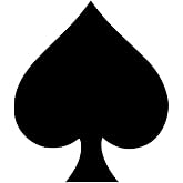 Spade Poker Symbol [Pick Any Color] Vinyl Transfer Sticker Decal for Laptop/Car/Truck/Window/Bumper (10in x 8.5in (Large Car Size), Black)