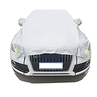 JUST N1 Safe View Half Car Cover Top Waterproof Dustproof Windshield Cover Snow Ice Winter Summer Windshield for Sedan SUV (Silver)