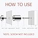 Lantee 20 Pcs Silver Tone Stainless Steel 19 x 30mm Standoff Hardware Mounts Screws for Glass
