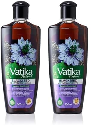Vatika Naturals Black Seed Enriched Hair Oil - 200ml With Natural & Herbal Extracts, Provides Strengthen & Nourishment, Promotes Strong & Shiny Hair (Pack of 2)