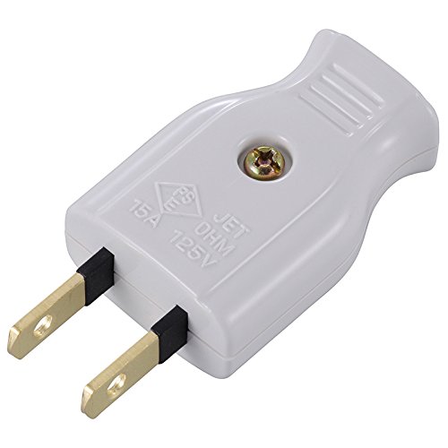 オーム電機 絶縁カバー付 差込みプラグ 白商品画像