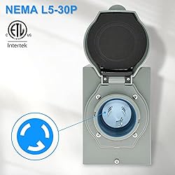 Miady 30 Amp Generator Power Inlet Box, NEMA 3R