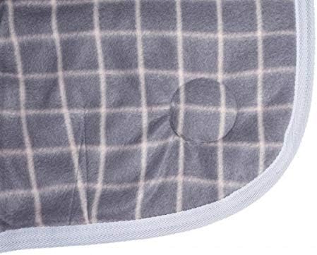 Petface Signature Check Pattern Quilted Dog Coat, 30 cm, Grey - Image 4