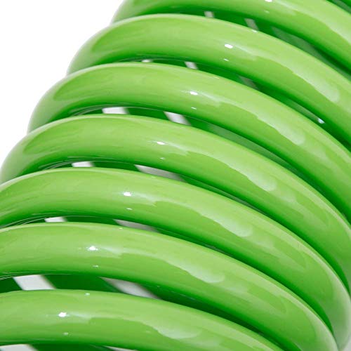 LINEX Premium PU Coil Garden Water Hose 25 ft with Brass Connector self