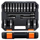 PGROUP 18-Piece 1/2" Drive Deep Impact Socket