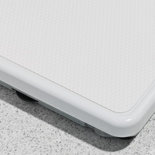 Salter Mechanical Bathroom Scale – Analogue Body Weighing Scale, Classic Fitness Scale, 133kg Capacity, Easy Read Display with Magnifying Lens, Non-Slip Mat, No Batteries Required, White