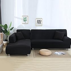 cjc Sofa Covers for L Shape, 2PCS Polyester Fabric