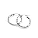 Hoops & Loops Sterling Silver 2mm High Polished Small Round Hoop Earrings