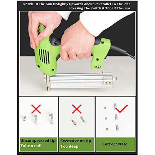 Nail Gun,Nagelpistole Straight Nail Gun Elektrisches Nagler-Nagelpistole-Handgesteuertes Nagelnwerkzeug,für Überdachung… – Bild 4