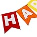 Happy Birthday Party Decoration with A Hanging Happy Birthday Banner, 6 Colorful Tissue Pom Pom Balls, 10 Assorted Latex Balloons, A Rainbow Heart Shape Paper Garland