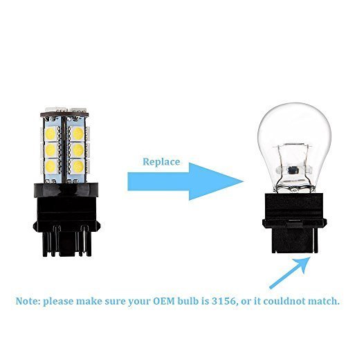 Makergroup S8 3156 Wedge Base LED Light Bulb 12V Low Voltage 3Watt Cool White 6000K-6500K for Outdoor Landscape Lighting and RV Vehicle Automotive Lights 6-Pack