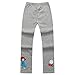 Richie House Little Girls' Elasitc Leggings with Patch Embroidery Rh1183