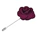 Men's Handmade Flower Lapel Pin Brooch Boutonniere Stick Burgundy Wedding Tuxedo Corsage Suit ciciTree