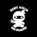 Baby Ninja On Board Vinyl Car Decal