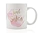 Soul Sisters Coffee Mug Gift Idea for Best Friend Bestie Girlfriend Sibling Sister from another Mister Seester BFF Amigas Forever, 11oz Ceramic Tea Cup Present by Digibuddha DM0151