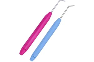 2pcs Knitting Loom Hook Crochet Hook for Knifty Knitter Knitting Loom Hook Tool with Rubber Handle Knitting Tools Clever Trea