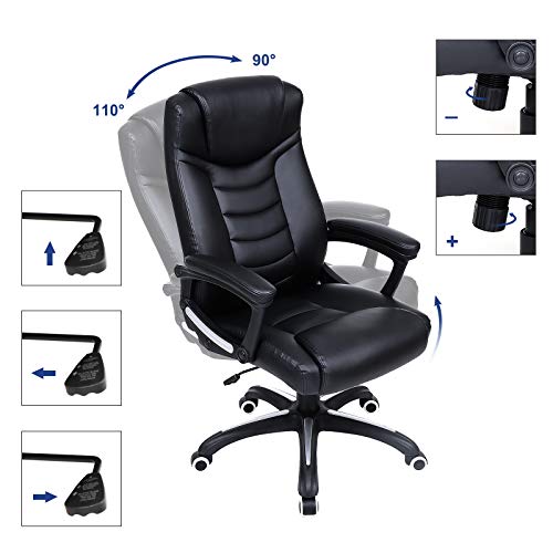 SONGMICS-Sedia-da-UfficioStabileResistente-Durevole-Altezza-Regolabile-Ergonomica-Nero-OBG21B