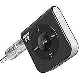 15 Hour Bluetooth Receiver / Bluetooth Car Kit, TaoTronics Portable Wireless Audio Adapter 3.5mm Aux Stereo Output (Hands-free Calling, Bluetooth 4.1, A2DP, CVC Noise Cancelling)