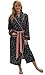 Del Rossa Womens 100% Cotton Printed Flannel Bathrobe Robe
