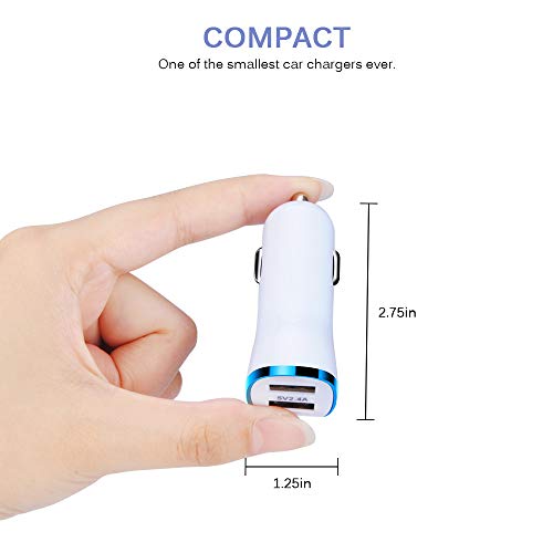 Android Phone Wall Charger Car Adapter Micro Cable Set, Amtobo Fast Charging Plug Cube Car Charger Flush Fit with 2-Pack USB Micro Cord Compatible for Samsung Galaxy S7 S6 Edage, HTC, Kindle, PS4, MP3