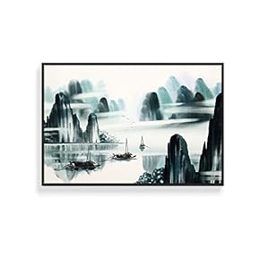 Framed Canvas Wall Art for Living Room, Bedroom Mountain Canvas Prints for Home Decoration Ready to Hang - 16x24 inches