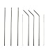LJY 18/8 Stainless Steel Drinking Straws Set, 3 Straight and 3 Bend Reusable Straws with 2 Cleaning Brushes for 30 OZ Yeti Tumbler Rambler Cups