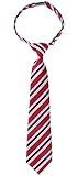 Preppy Stripe Pattern Woven Microfiber Pre-tied Boy's Tie - Various Colors