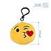 Encheng 32 Pack Emoji Party Favors Emoji Plush Keychain Emoji Party Decorations Supplies Birthday Favors, Small Emoji Keychain for Luggage Backpack Bags & Party Decoration,Car Key Ring Pendant