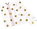 Zealax Treat Bags Gold Polka Dot Print Drawstring Plastic Candy Bags for Cookie Roasting Treat Buffet Gift Wrapping Goodies Package, 5.9 inch x 9.2 inch, 15Pcs
