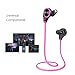Fetta Bluetooth V4.1 Headphones Wireless Sport Headphones Stereo In-Ear Noise Cancelling Sweatproof Headphones with Mic for iPhone 6S Samsung Note LG HTC Sony iPad And Other Android Devices (Pink)