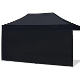 ABCCANOPY Instant Canopy SunWall 10x20 FT No Frame or Top, Black