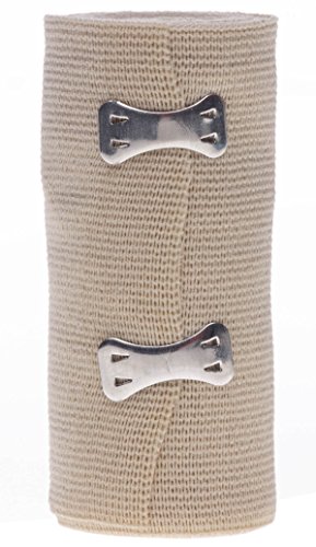 Medline Sure-Wrap Elastic Bandage with Clips, Latex Free, Non Sterile, 6" x 5 y…