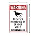 Home Security Sign Video Surveillance Audio & Video Camera Warning CCTV Signs Rust Free Outdoor Waterproof Fade Resistant UV Protective Ink CCTV 7