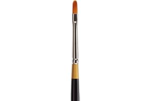 KINGART Premium Original Gold 9500-2 Filbert Series Artist Brush, Golden Taklon Synthetic Hair, Short Handle, for Acrylic, Watercolor, Oil and Gouache Painting, Size 2