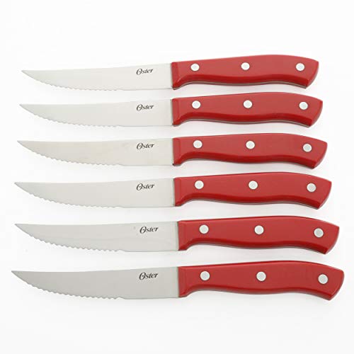 Oster 81011.14 Evansville 14 Piece Stainless Steel Cutlery Block Set, Red Handles - //medicalbooks.filipinodoctors.org