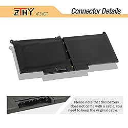 ZTHY 60Wh F3YGT Laptop Battery Replacement for Dell