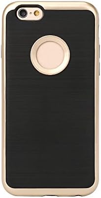 iPhone 6/6s Plus Case, KingsNet Hybrid Hard 2 in 1 PC + TPU Frame Back Cover Phone Case For iPhone 6/6s Plus-Black and Gold