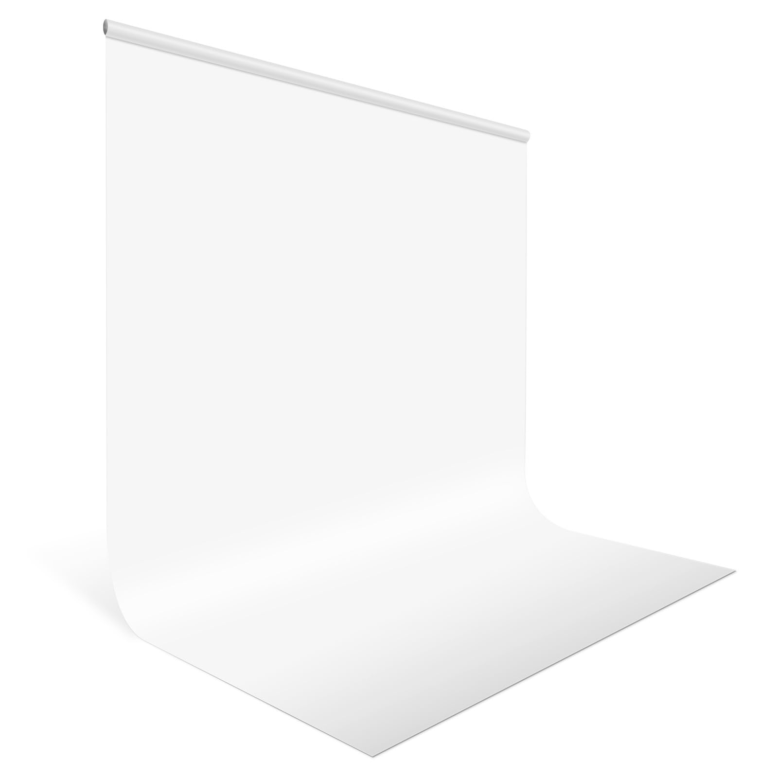 UTEBIT 6.5x10ft/2x3M White Photo Backdrop, Portable Collapsible Polyester Anti-Wrinkle White Screen Background Professional Photography Backdrop for Product Portrait Photography（Cool iron）