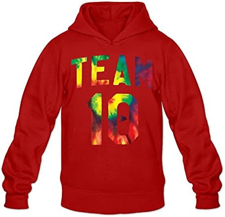 Jake Paul Rainbow Team 10 Tie-Dye Cotton Hoodie Sweatshirt for Mens 5 Colour