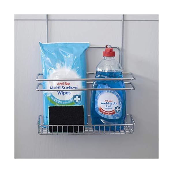 Over-Door-Organiser-Shelves-Two-Tier-Cupboard-Hanging-Basket-Wall-Mounted-Kitchen-Storage-Chrome-Cabinet-Shelves-Organiser-MW Over Door Organiser Shelves | Two Tier Cupboard Hanging Basket | Wall Mounted Kitchen Storage | Chrome Cabinet Shelves…